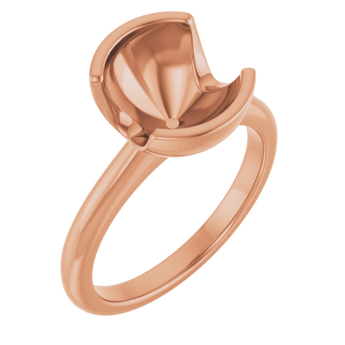 Half-Bezel Engagement Ring