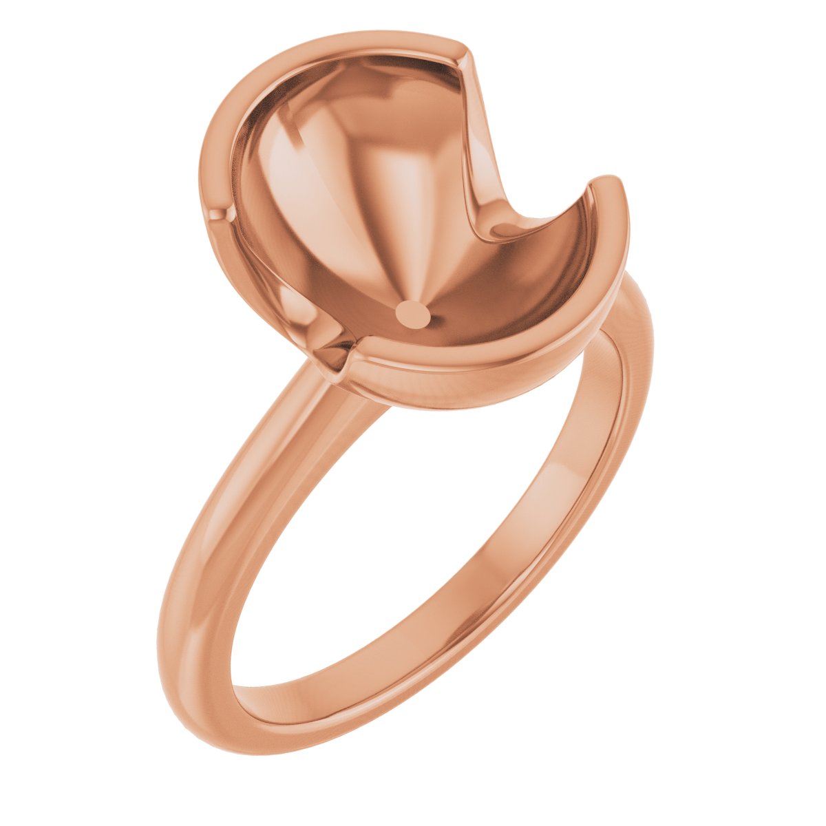 Half-Bezel Engagement Ring