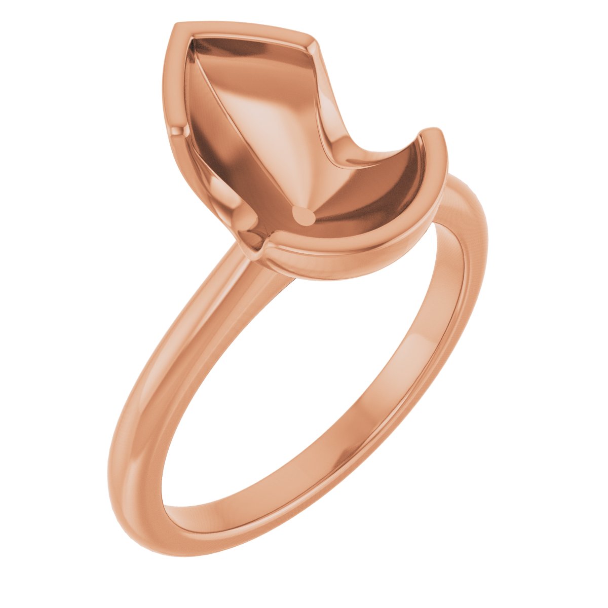 Half-Bezel Engagement Ring