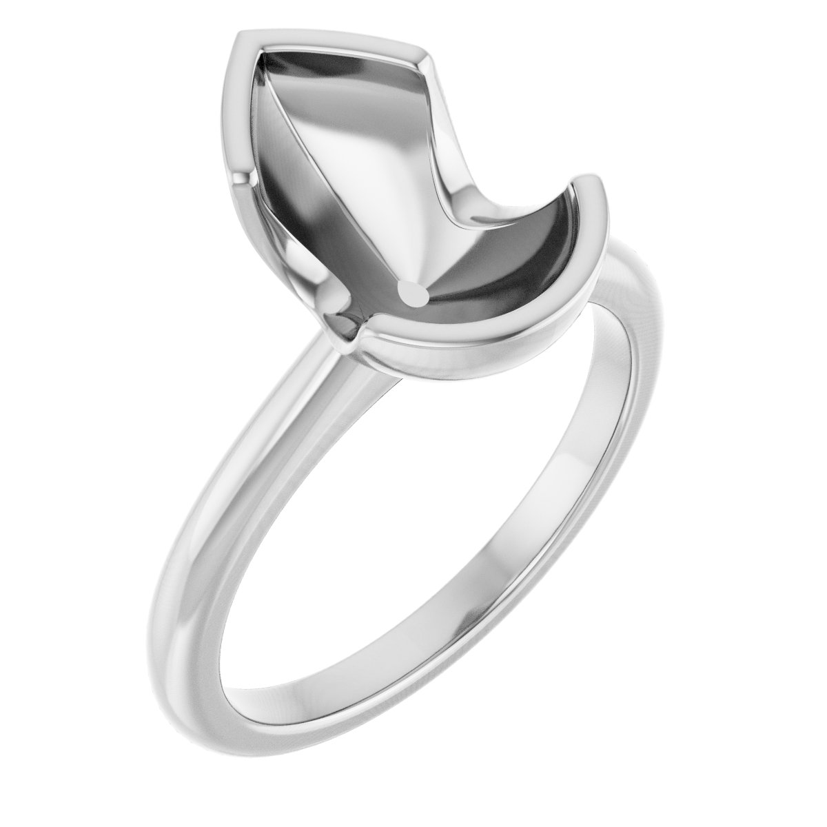 Half-Bezel Engagement Ring