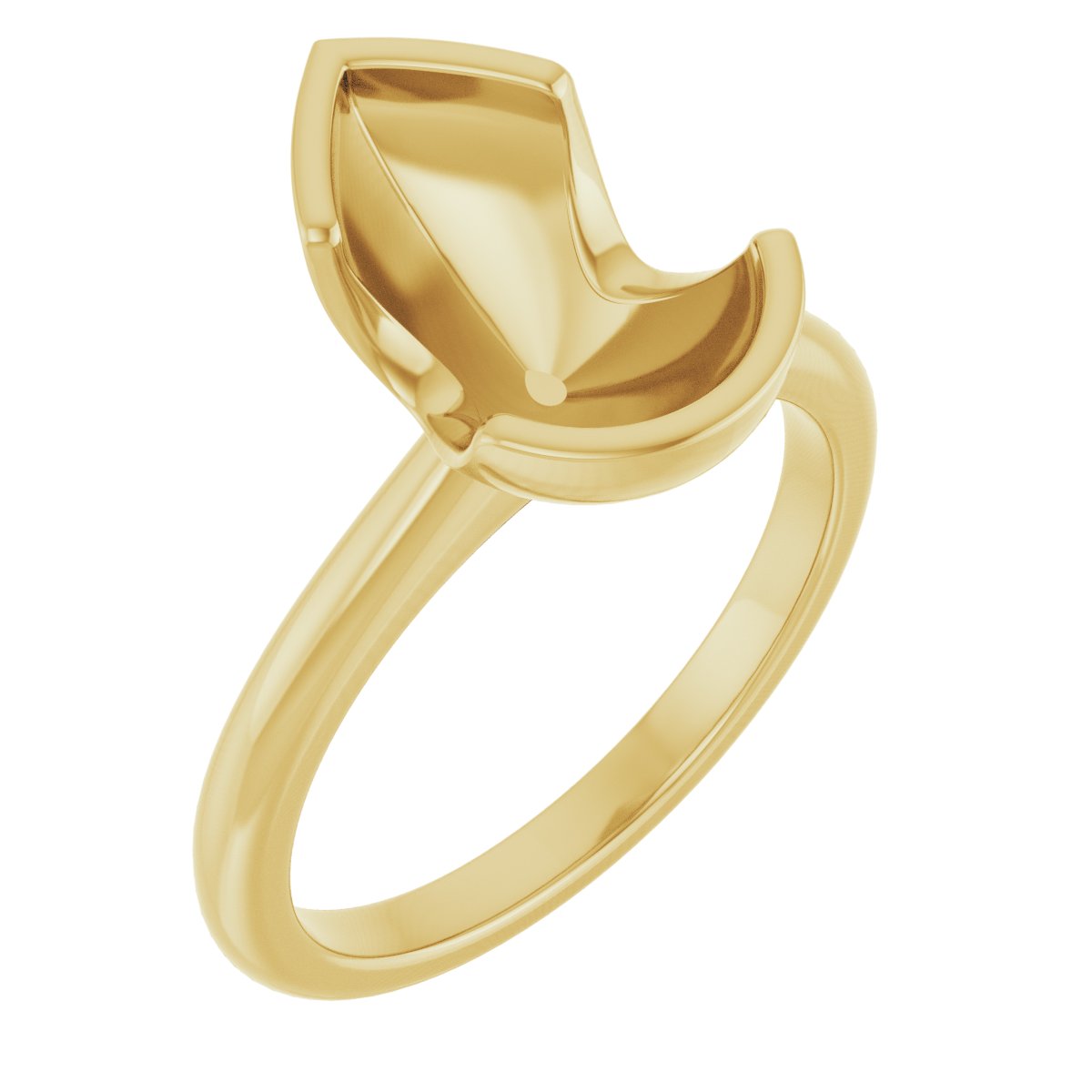 Half-Bezel Engagement Ring