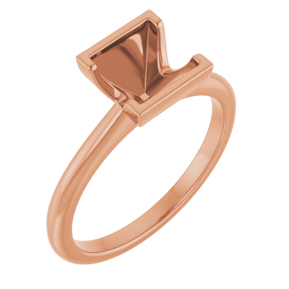 Half-Bezel Engagement Ring