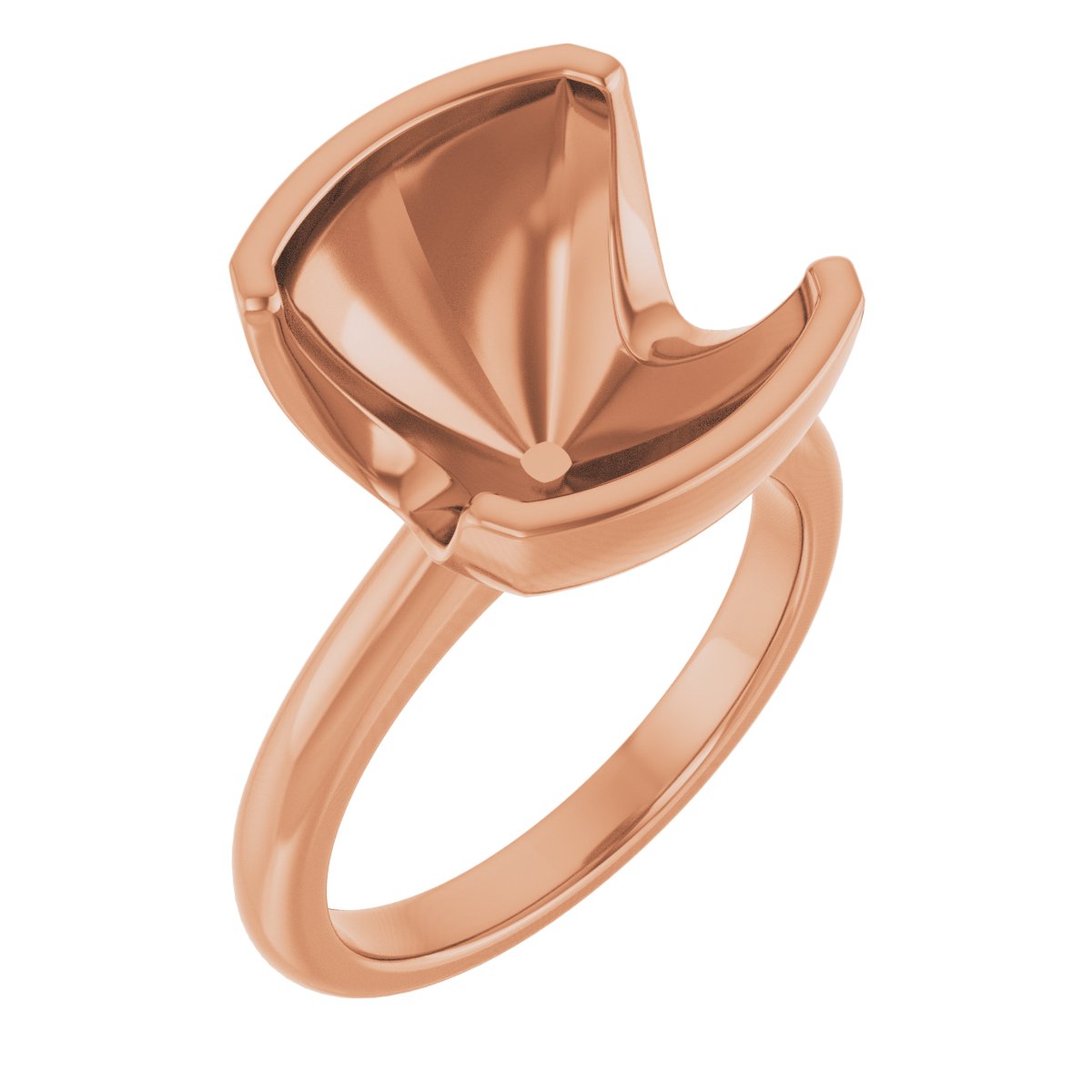 Half-Bezel Engagement Ring