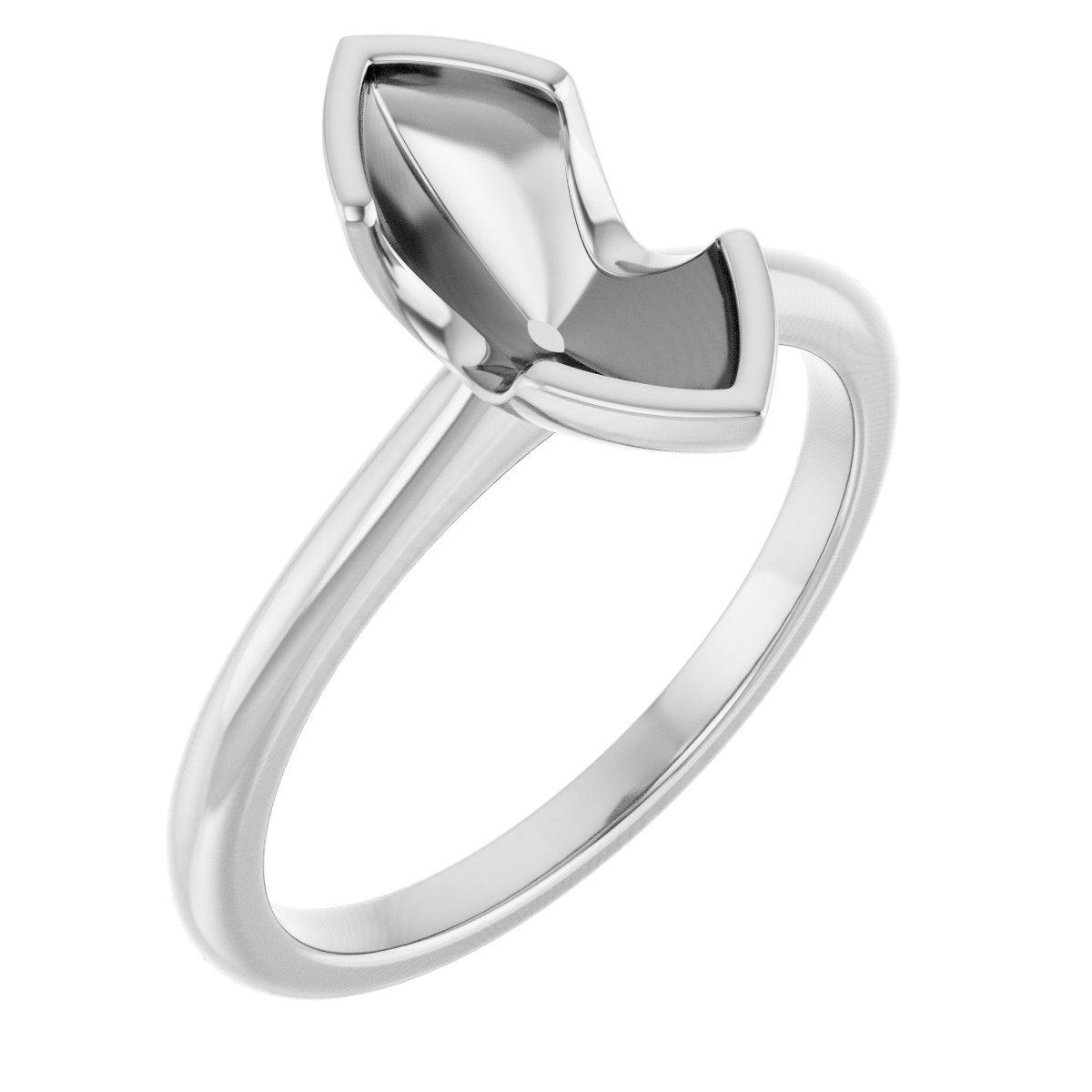 Half-Bezel Engagement Ring