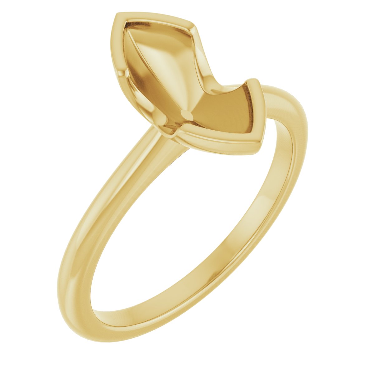 Half-Bezel Engagement Ring