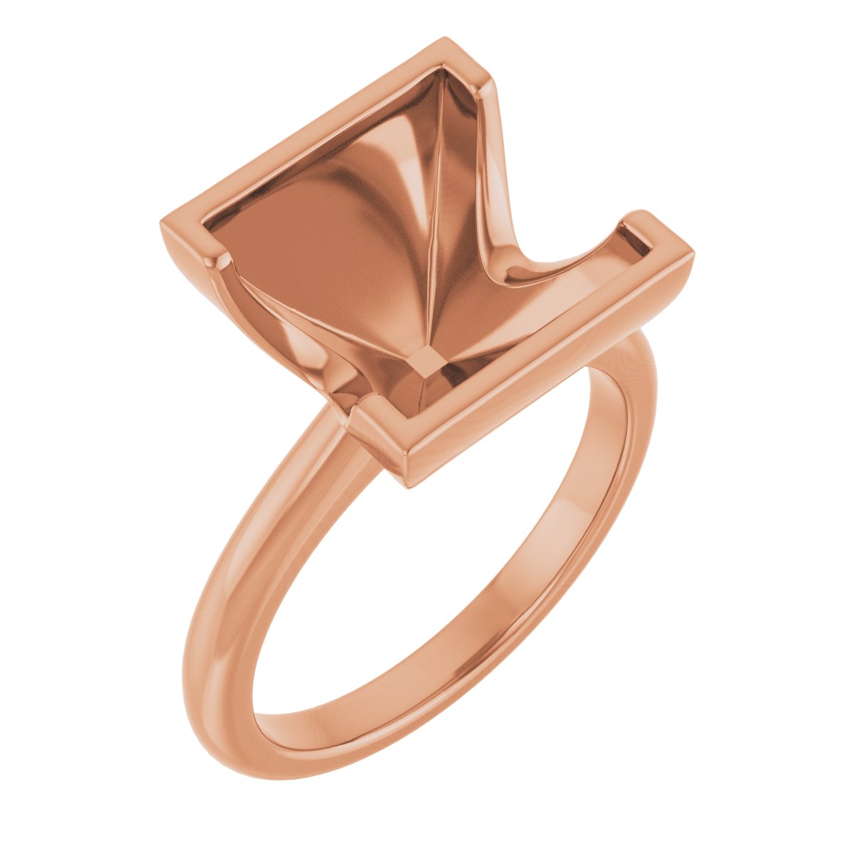 Half-Bezel Engagement Ring