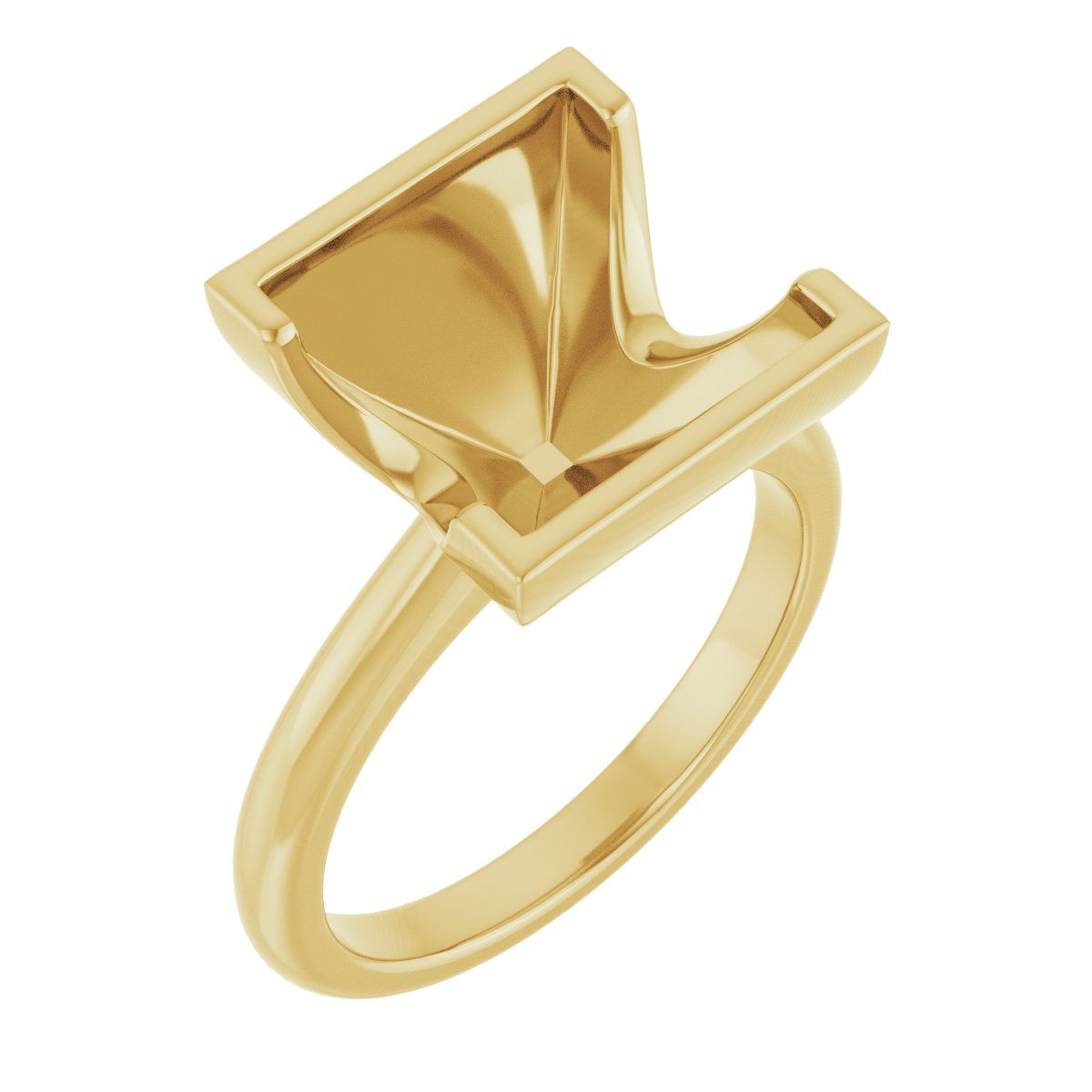 Half-Bezel Engagement Ring