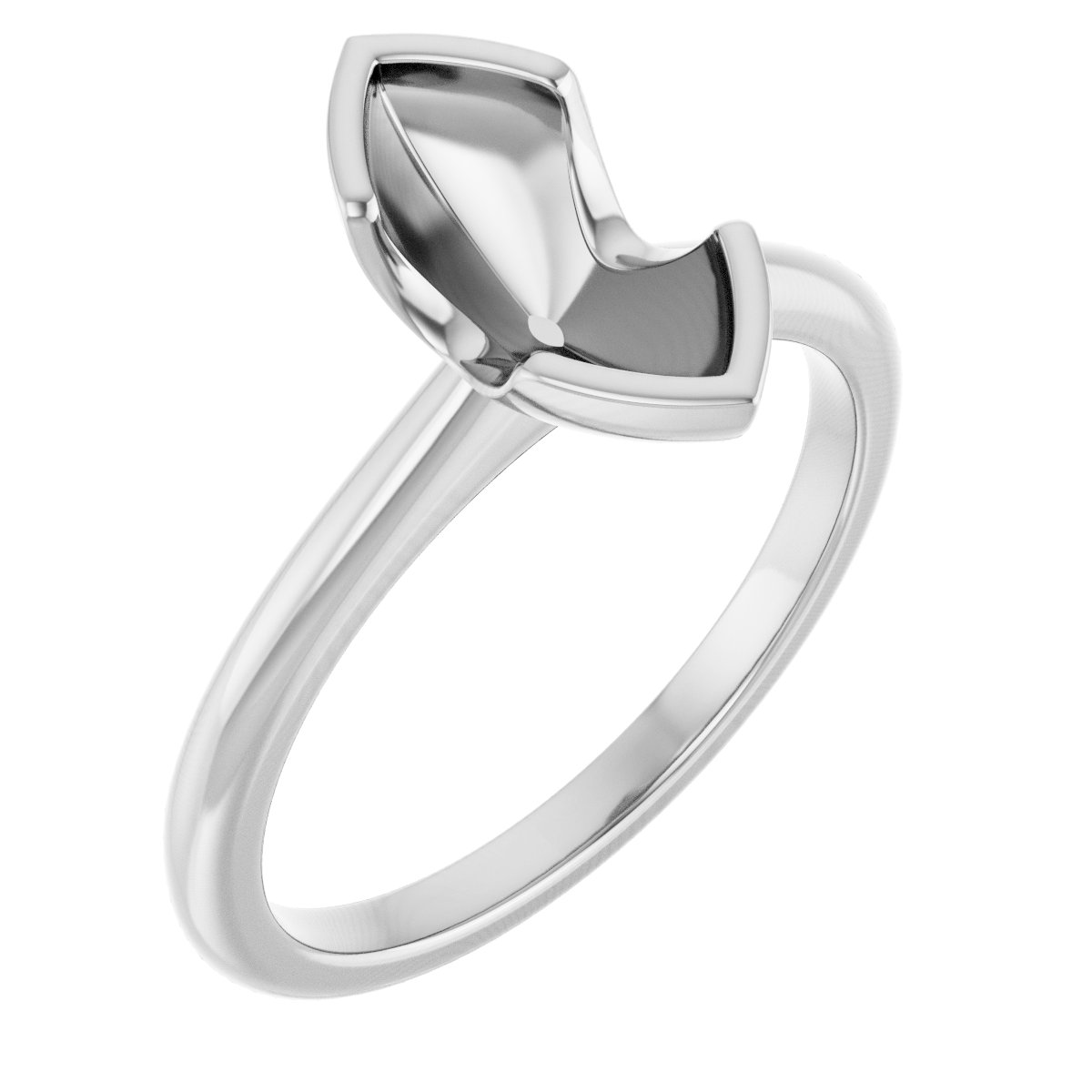 Half-Bezel Engagement Ring