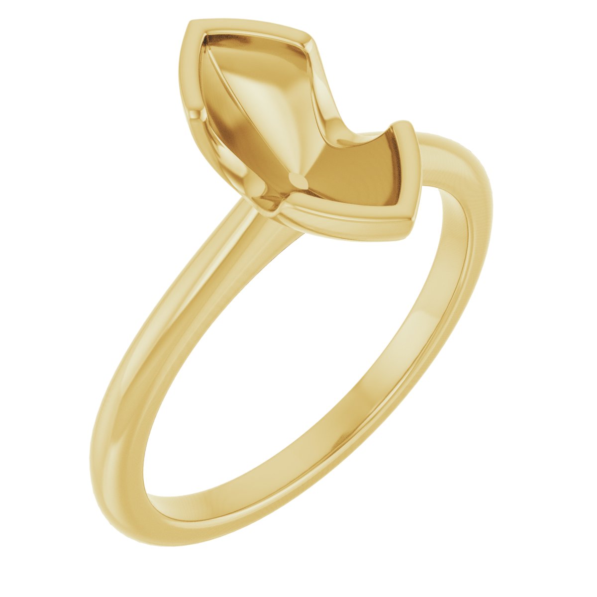 Half-Bezel Engagement Ring