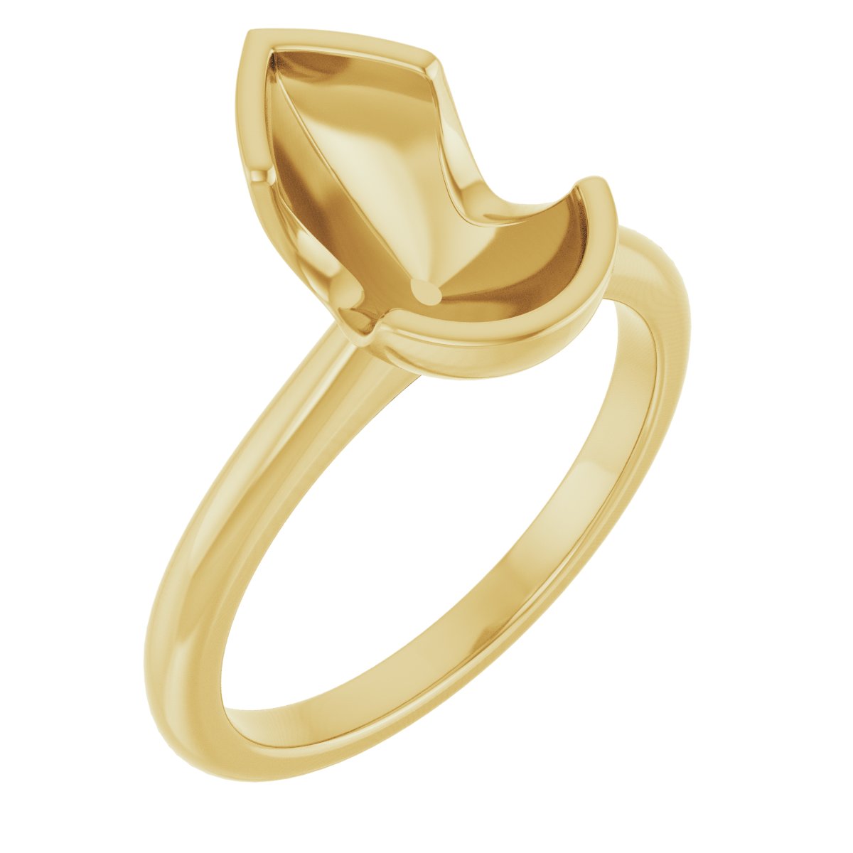 Half-Bezel Engagement Ring