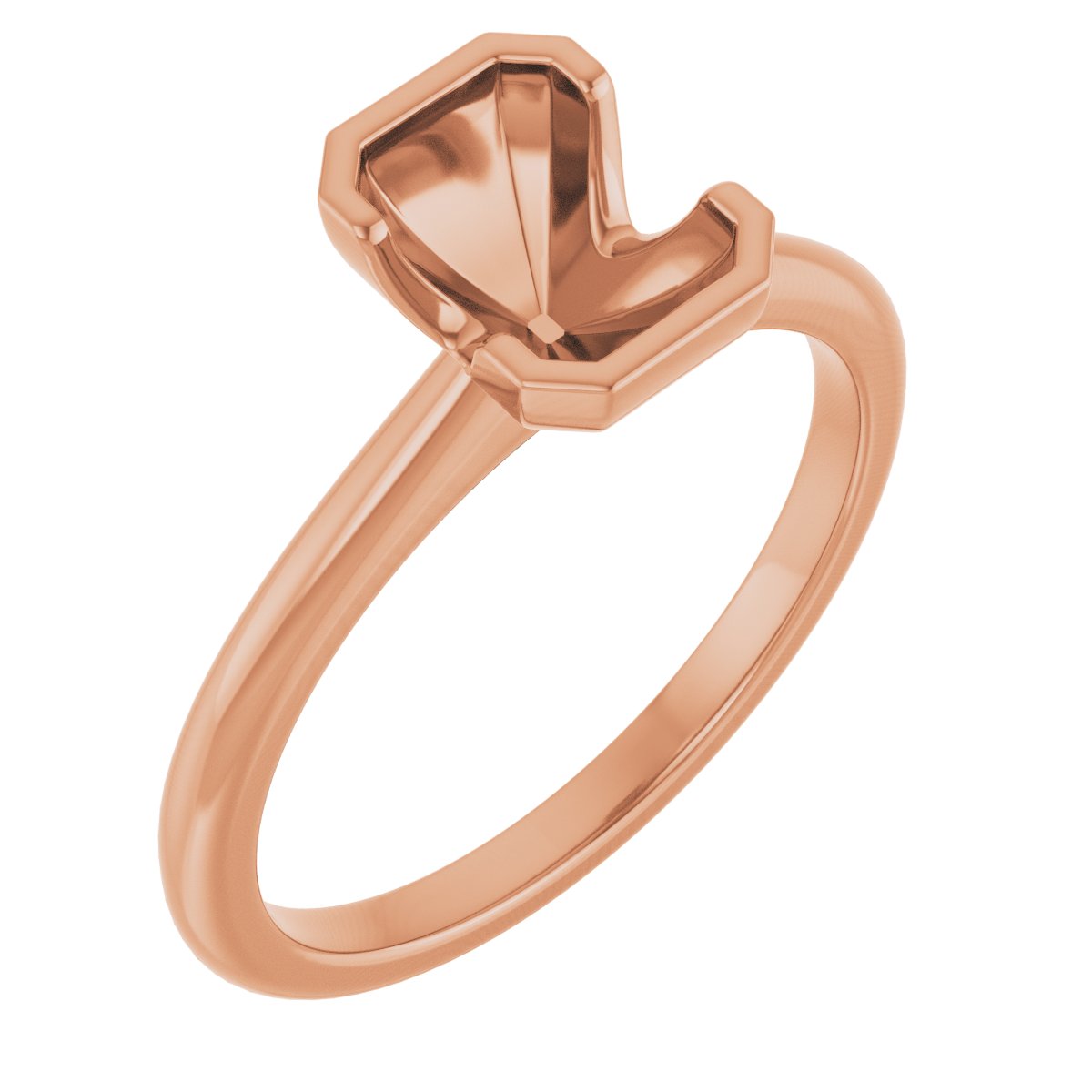 Half-Bezel Engagement Ring