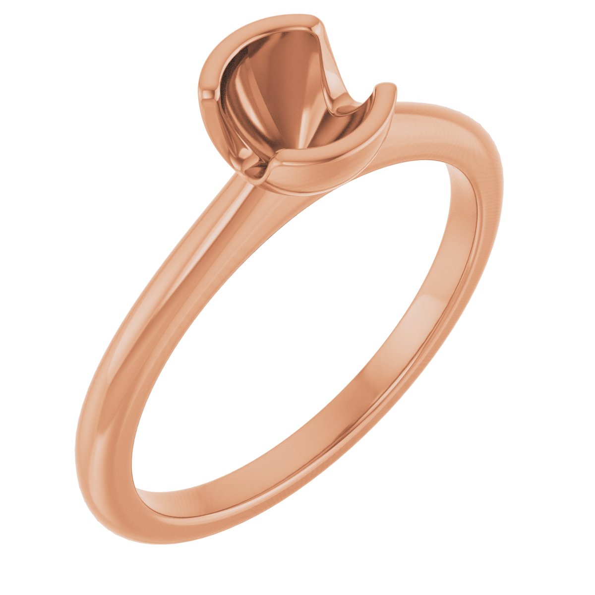 Half-Bezel Engagement Ring