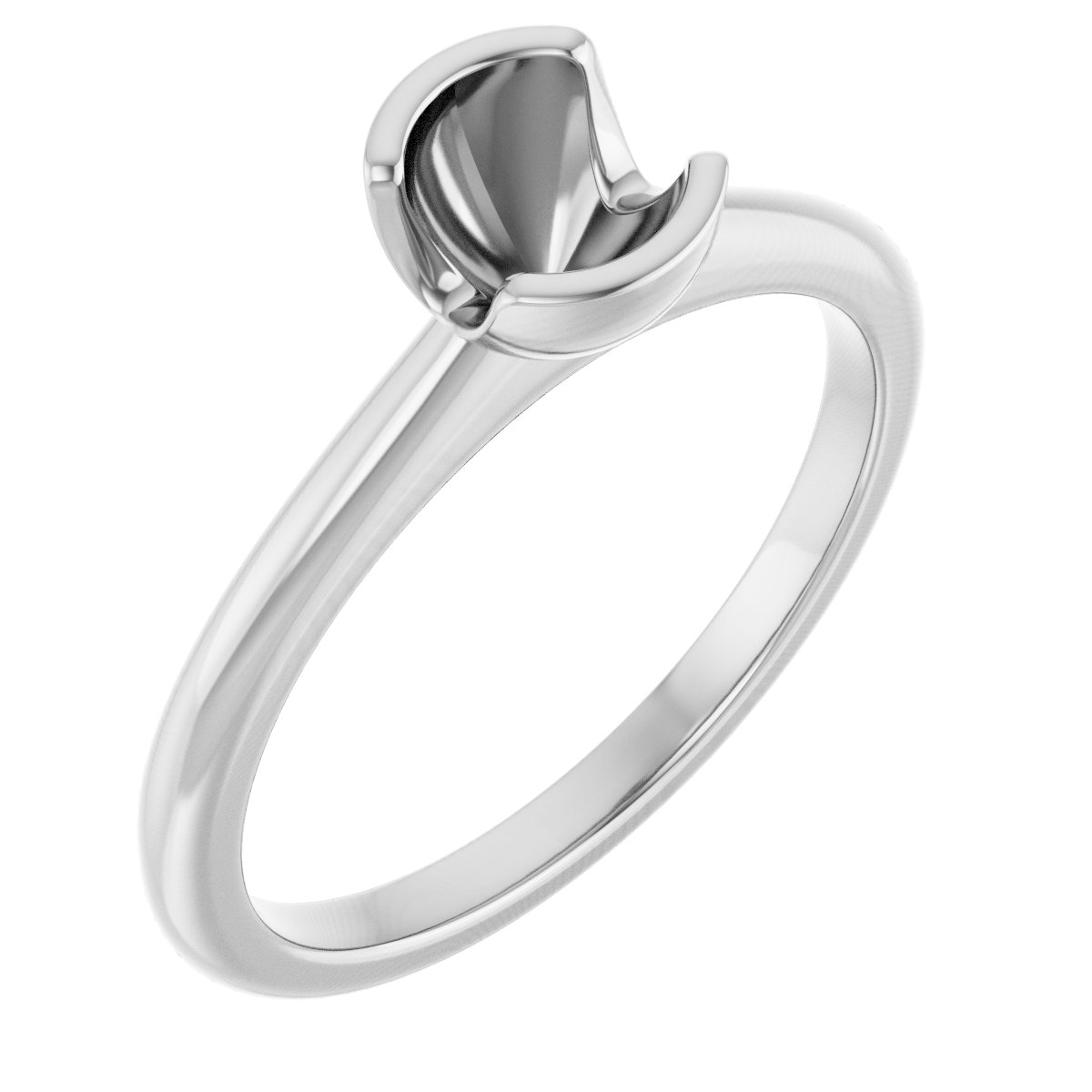 Half-Bezel Engagement Ring