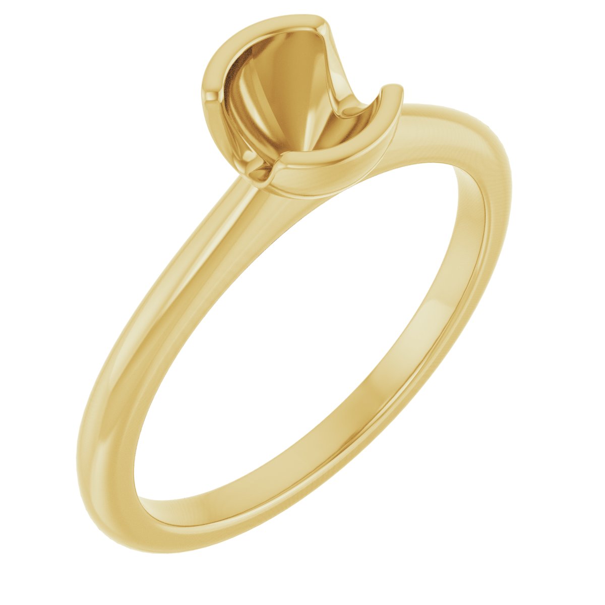 Half-Bezel Engagement Ring