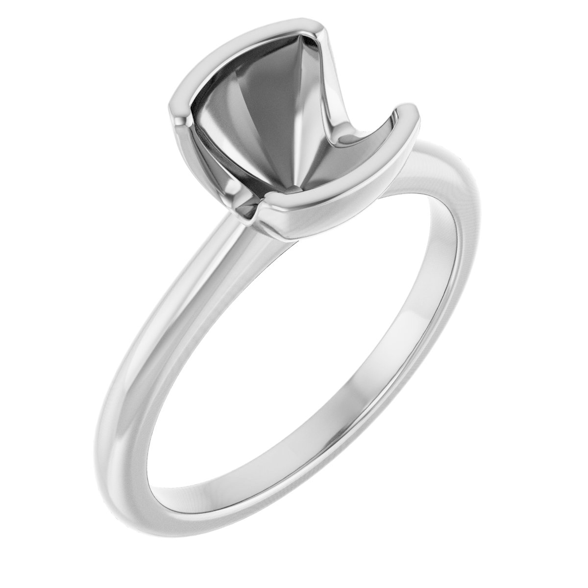 Half-Bezel Engagement Ring