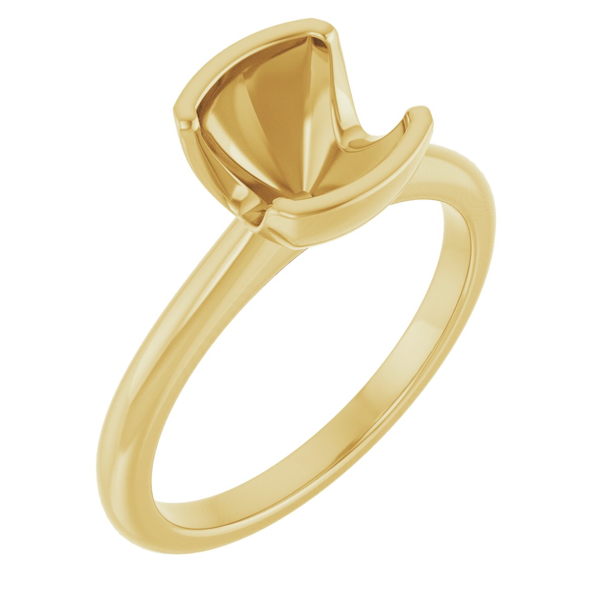 Half-Bezel Engagement Ring