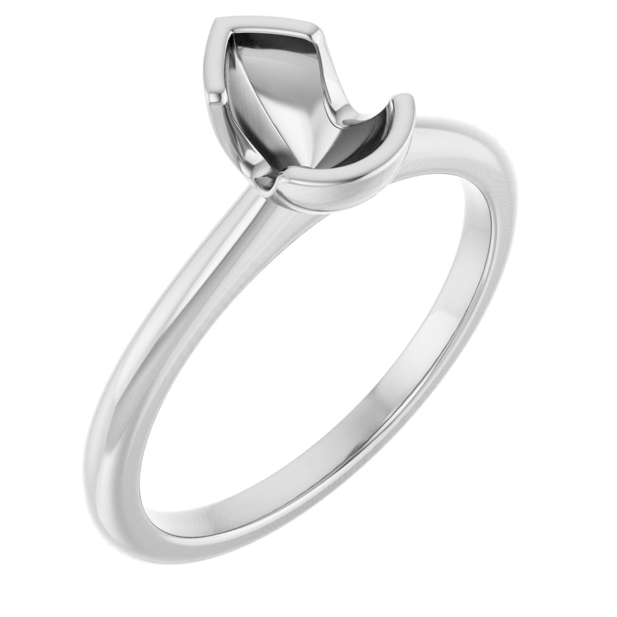 Half-Bezel Engagement Ring