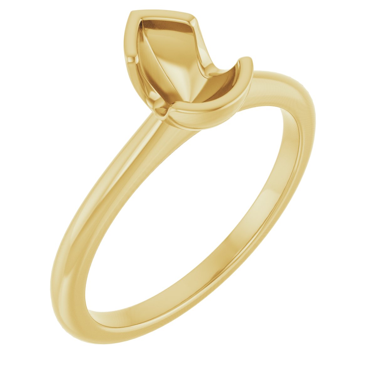 Half-Bezel Engagement Ring