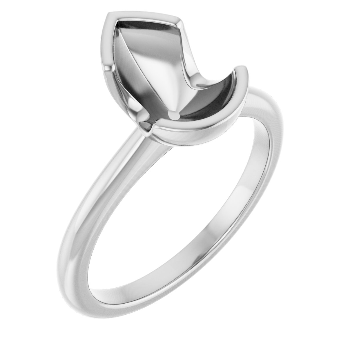 Half-Bezel Engagement Ring