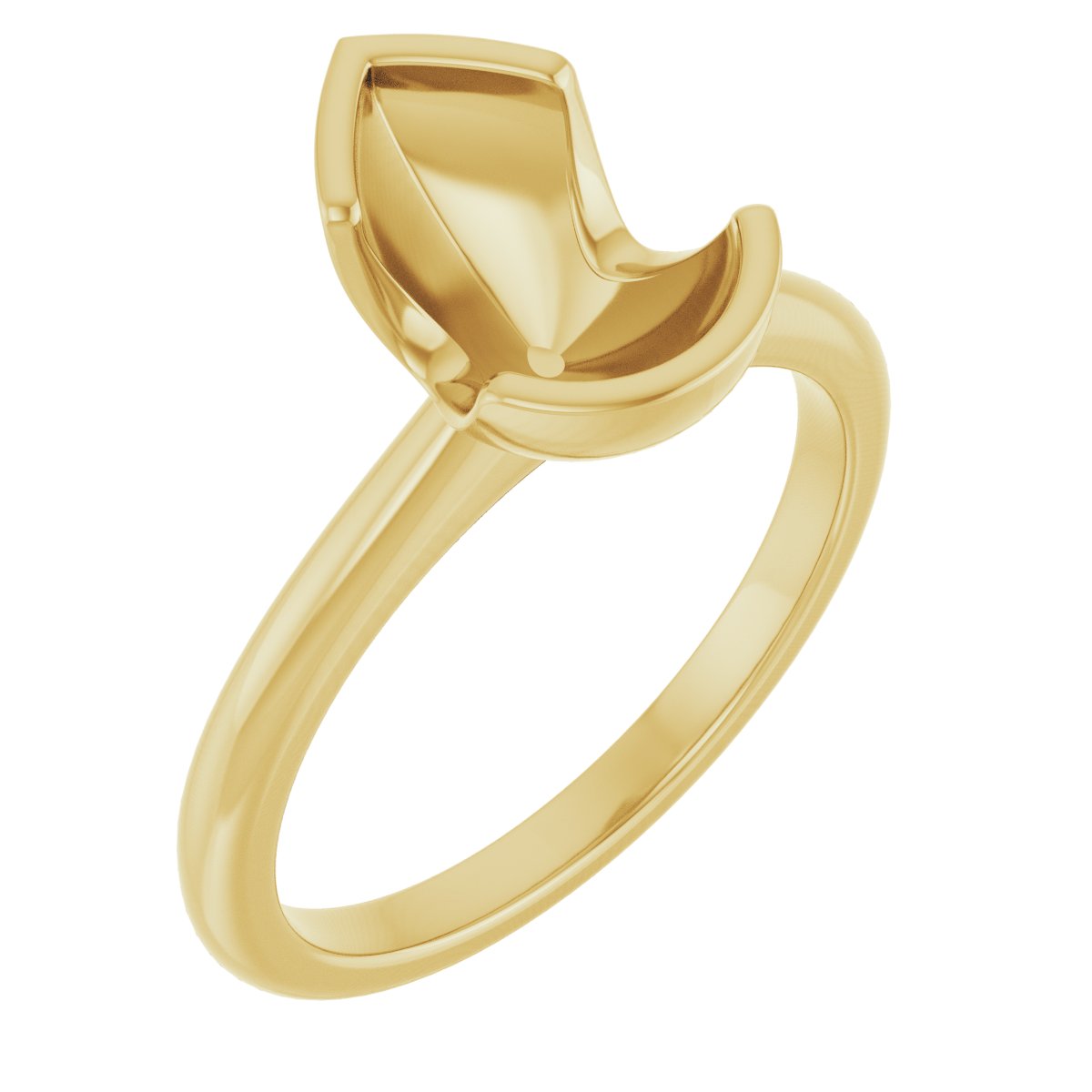 Half-Bezel Engagement Ring