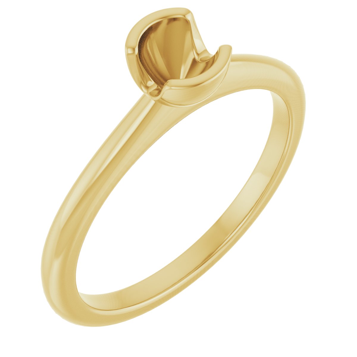 Half-Bezel Engagement Ring
