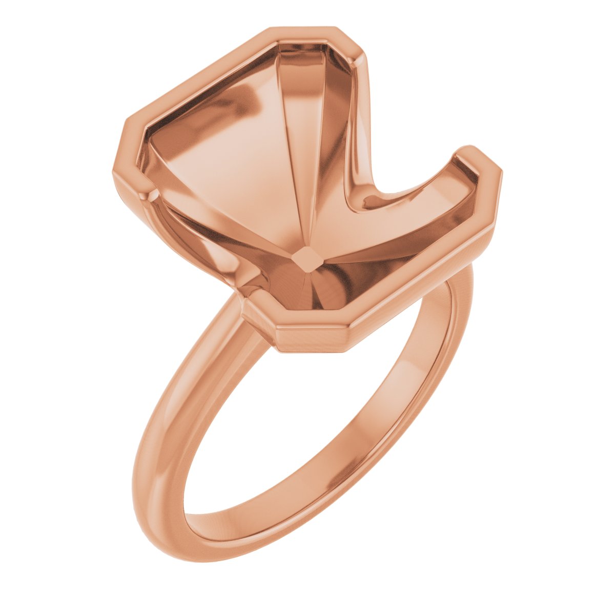 Half-Bezel Engagement Ring