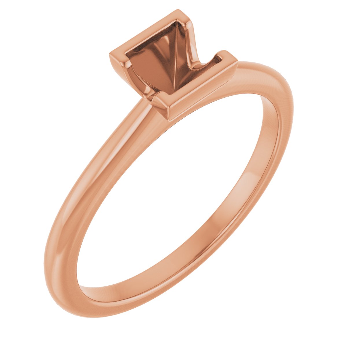 Half-Bezel Engagement Ring