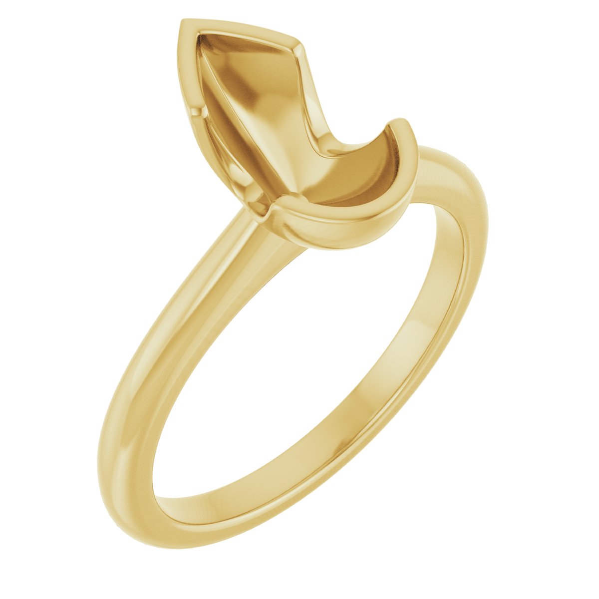 Half-Bezel Engagement Ring