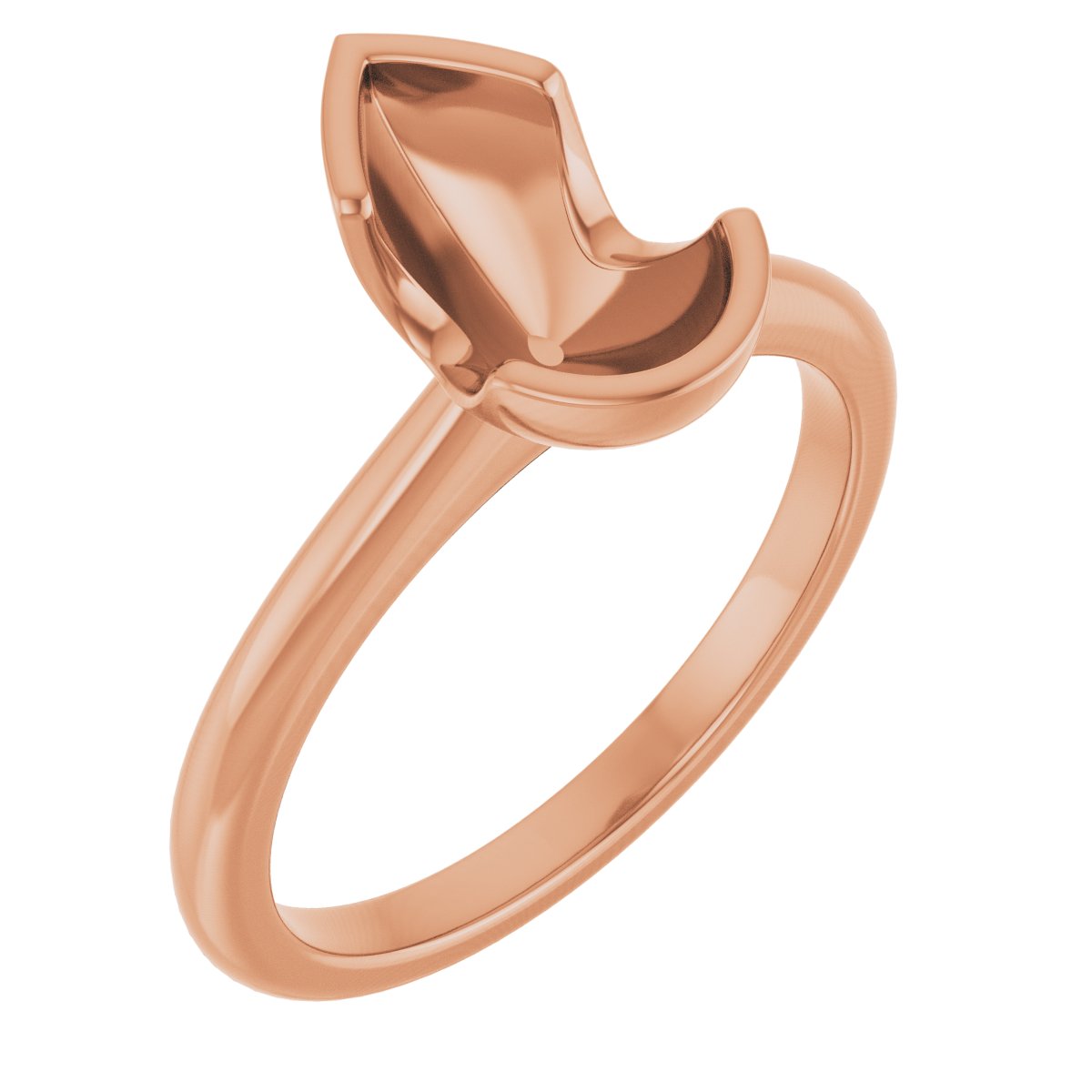 Half-Bezel Engagement Ring