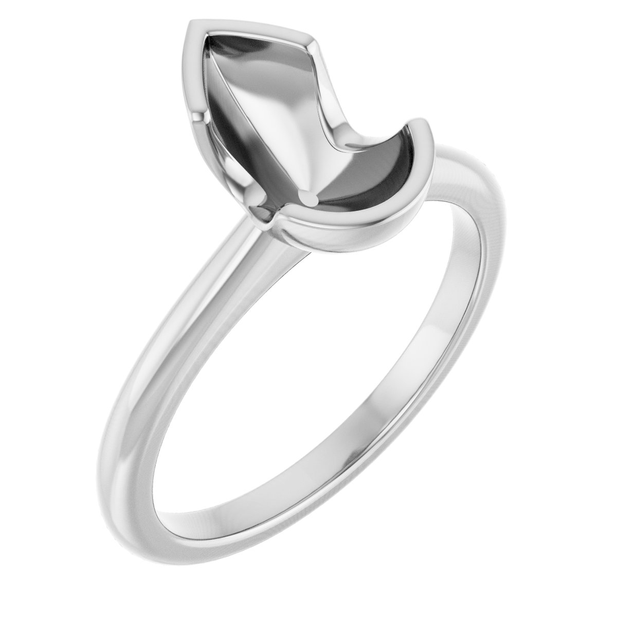 Half-Bezel Engagement Ring