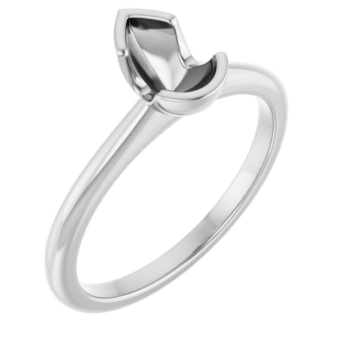 Half-Bezel Engagement Ring