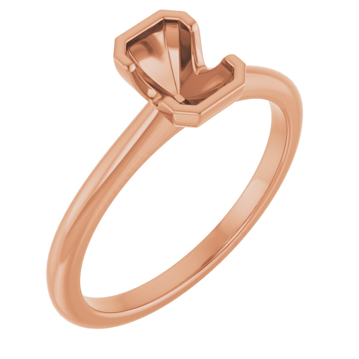 Half-Bezel Engagement Ring