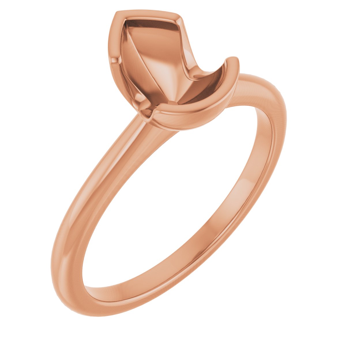 Half-Bezel Engagement Ring