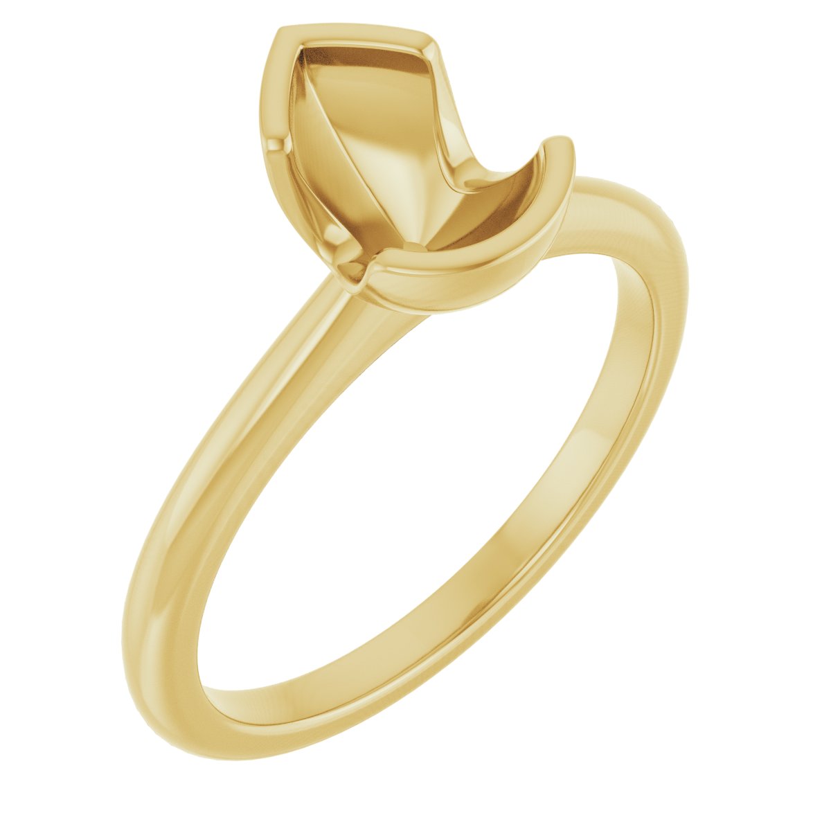 Half-Bezel Engagement Ring