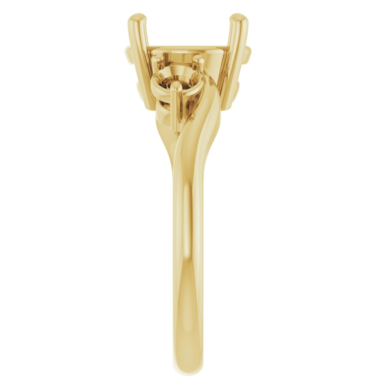 10K Yellow Gold 9.4 mm Round Engagement Ring Mounting