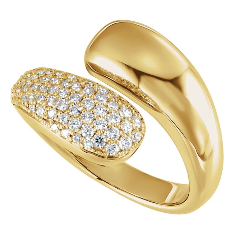 Pavé-Style Bypass Ring