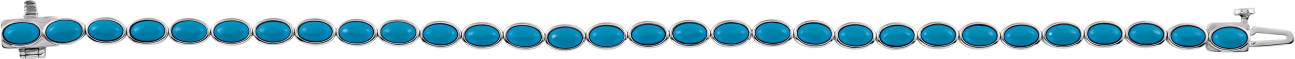 Natural Turquoise Line 7" Bracelet view 2