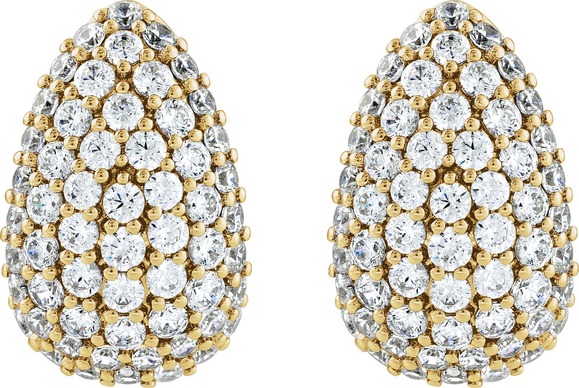 Alternative view of Pavé-Style Teardrop Earrings