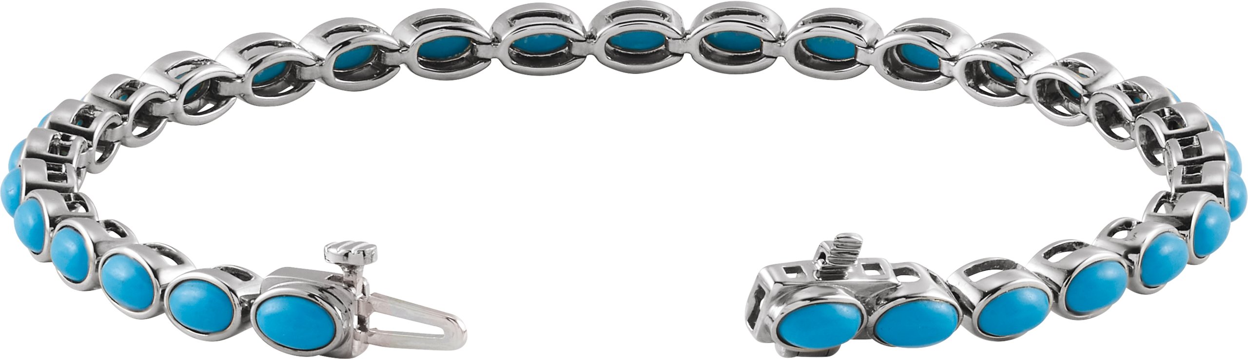 Natural Turquoise Line 7" Bracelet view 3
