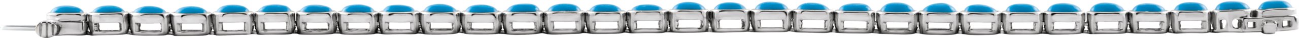 Natural Turquoise Line 7" Bracelet view 4