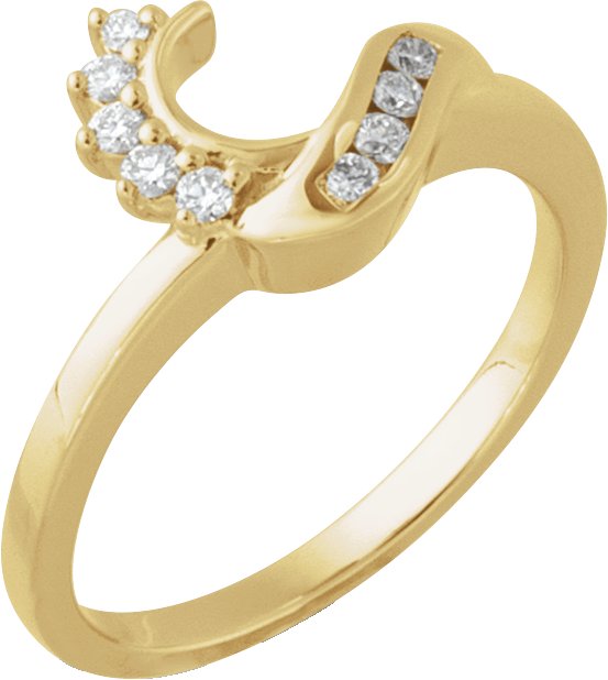 1/6 CTW Natural Diamond Ring Enhancer – 14K Yellow Gold