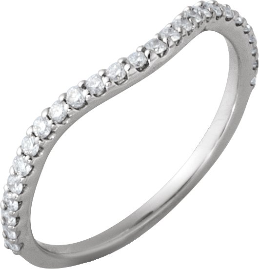14K White Gold 1/5 CTW Natural Diamond Matching Band