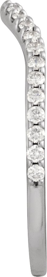 14K White Gold 1/5 CTW Natural Diamond Matching Band
