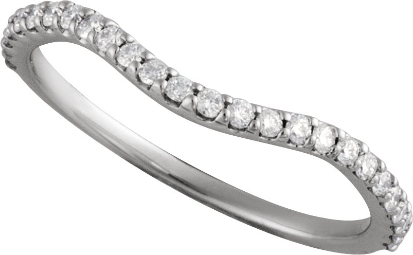 14K White Gold 1/5 CTW Natural Diamond Matching Band