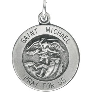 Sterling Silver 14.5 mm St. Michael Medal