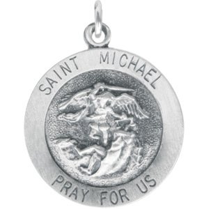 Sterling Silver 18 mm St. Michael Medal Ref 2725988