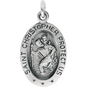 St. Christopher Medal Necklace or Pendant