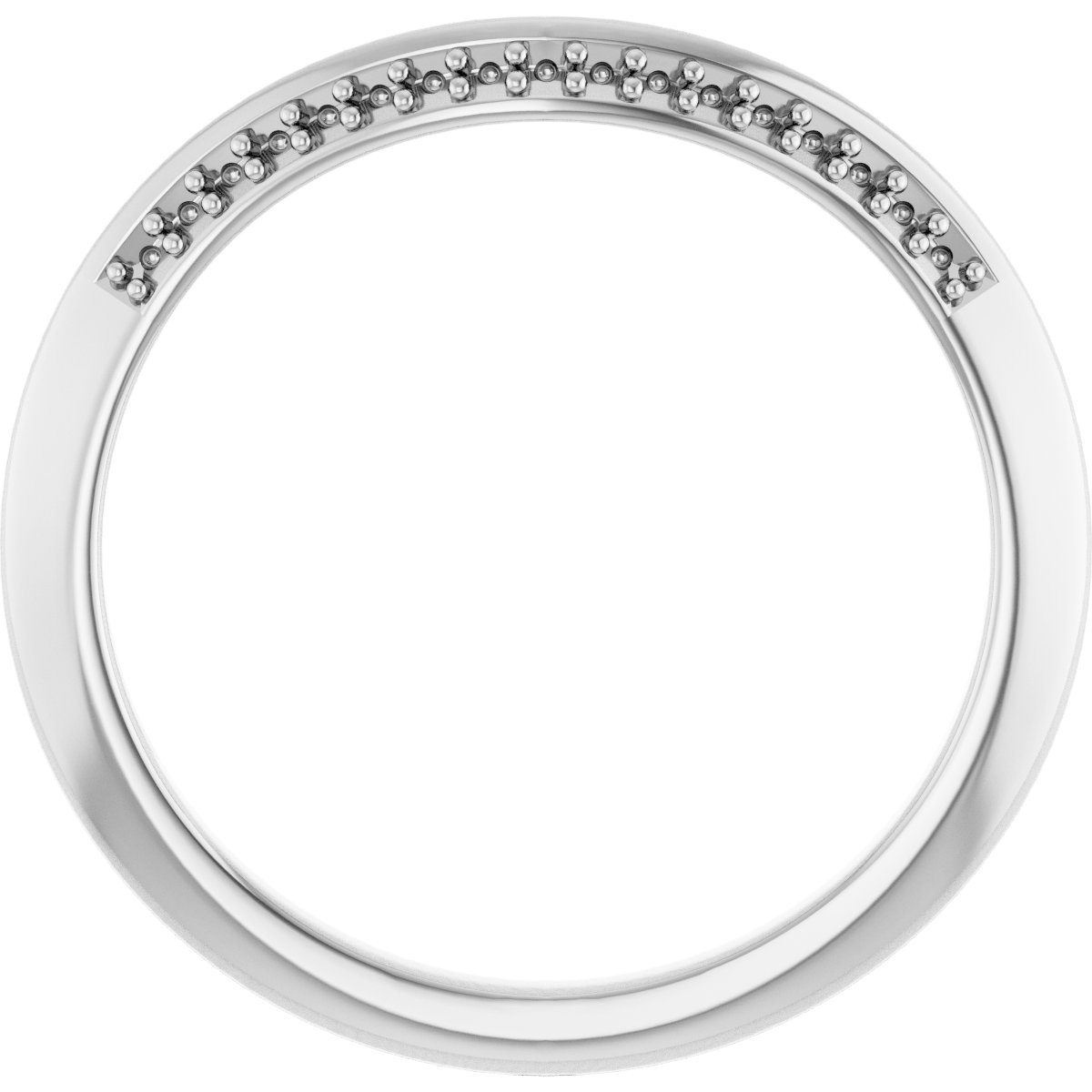 Band Mounting for 11x9 mm Emerald Ring view 2