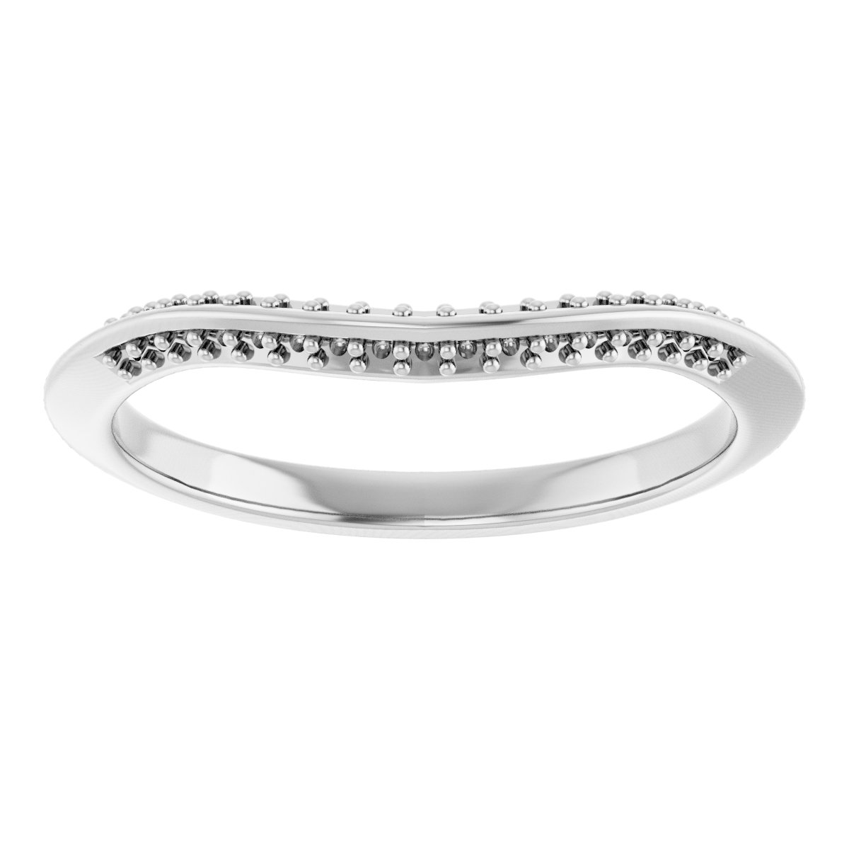 Band Mounting for 11x9 mm Emerald Ring view 3