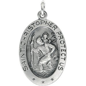 St. Christopher Medal Necklace or Pendant